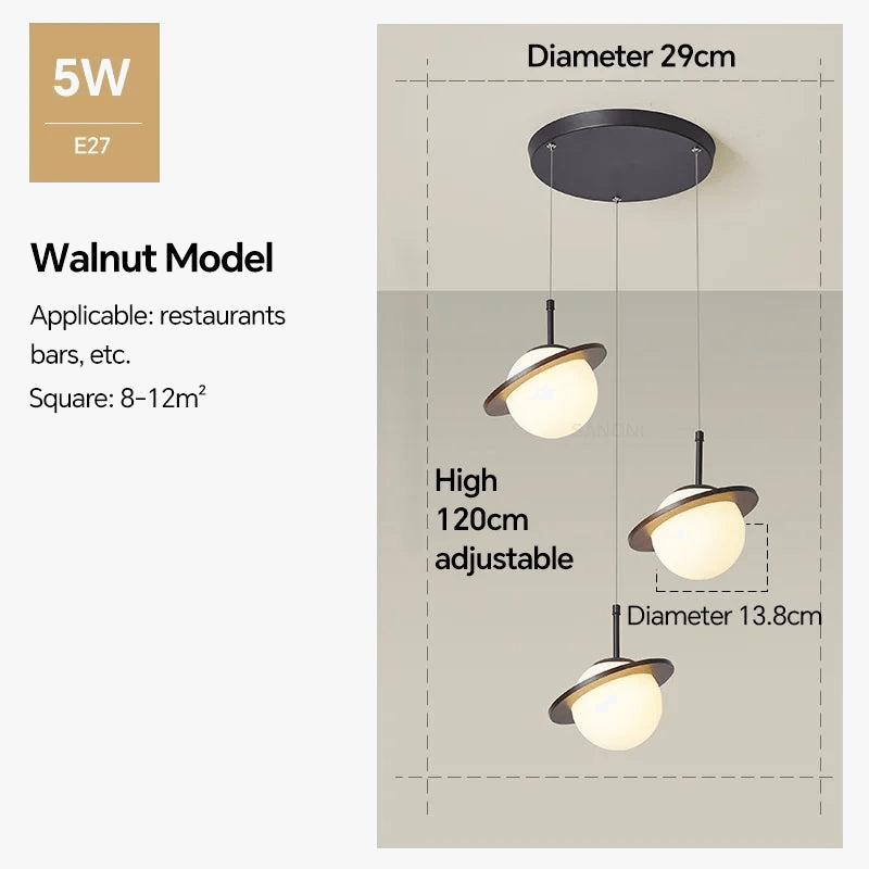Lampe LED Suspendue Design Nordique Moderne Boule de Verre Créative - Éclairez Votre Espace | Marco Lucetti