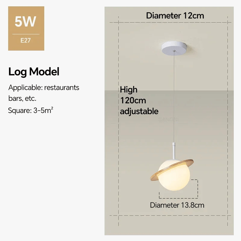 Lampe LED Suspendue Design Nordique Moderne Boule de Verre Créative - Éclairez Votre Espace | Marco Lucetti