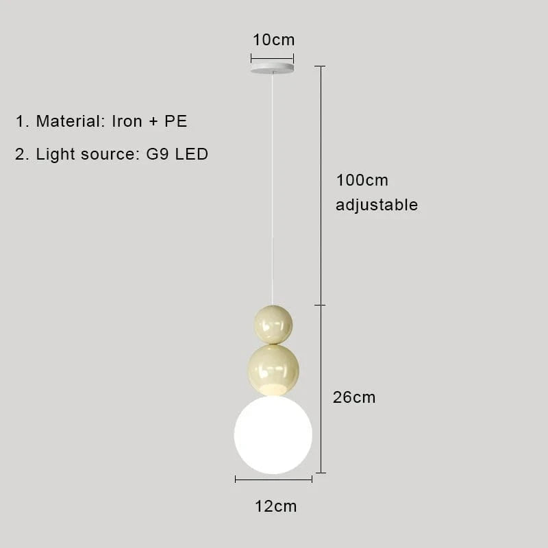 Lampe LED suspendue Design Nordique Moderne - Luminaire Décoratif d'Intérieur | Marco Lucetti Beige A / 3 couleurs claires