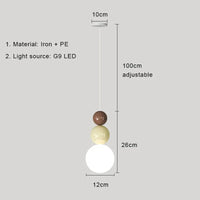 Lampe LED suspendue Design Nordique Moderne - Luminaire Décoratif d'Intérieur | Marco Lucetti Café Beige A / 3 couleurs claires