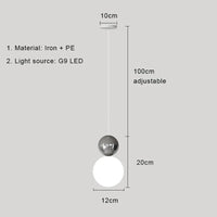 Lampe LED suspendue Design Nordique Moderne - Luminaire Décoratif d'Intérieur | Marco Lucetti Chrome B / 3 couleurs claires