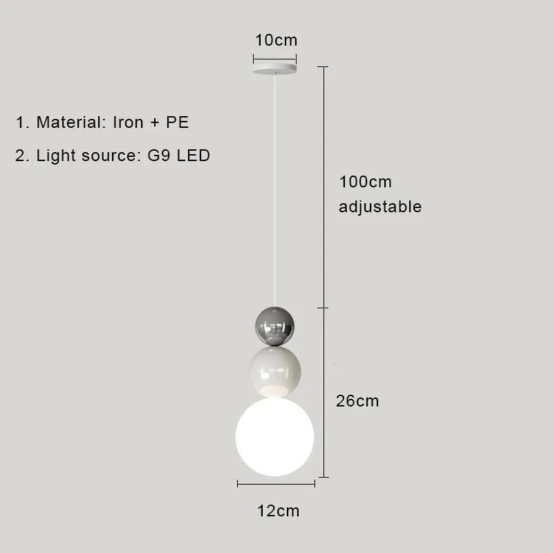 Lampe LED suspendue Design Nordique Moderne - Luminaire Décoratif d'Intérieur | Marco Lucetti Chromé Blanc A / 3 couleurs claires
