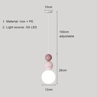 Lampe LED suspendue Design Nordique Moderne - Luminaire Décoratif d'Intérieur | Marco Lucetti Rose A / Blanc froid