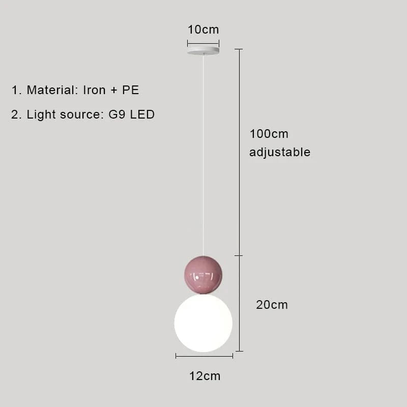 Lampe LED suspendue Design Nordique Moderne - Luminaire Décoratif d'Intérieur | Marco Lucetti Rose B / Blanc froid