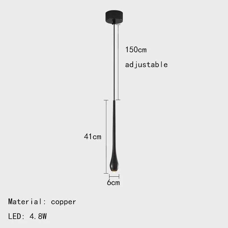 Lampe LED Suspendue en Laiton | Design Moderne | 3 Intensités Variables | Livraison Directe | Marco Lucetti Noir / 3 modifiables