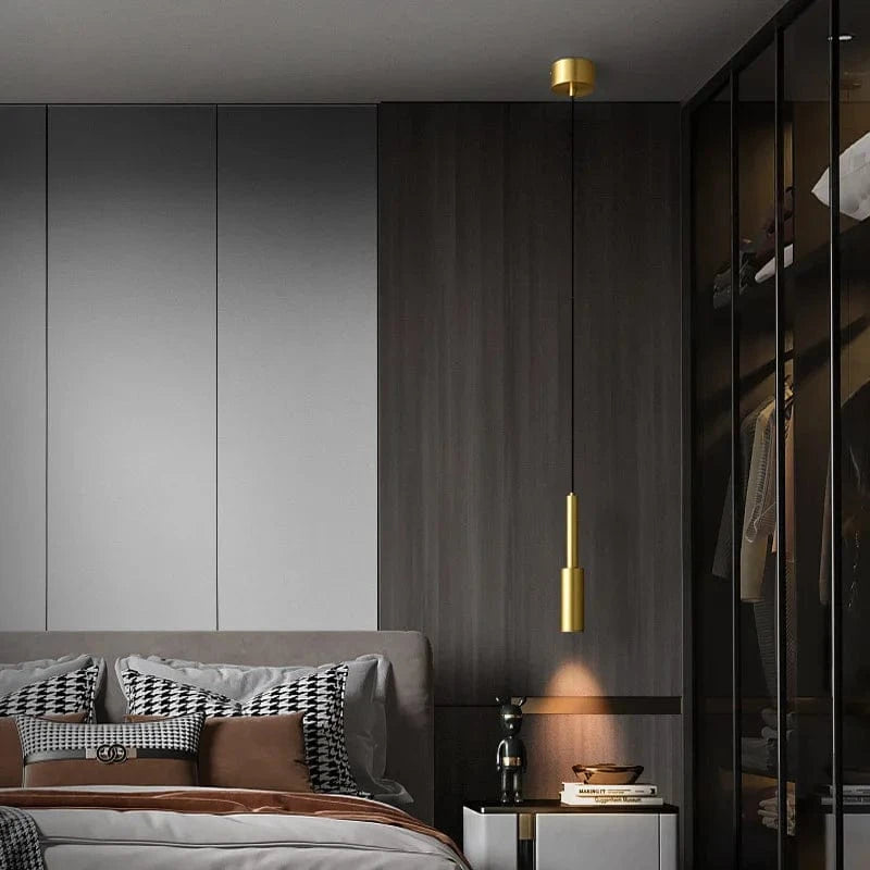 Lampe LED Suspendue en Laiton - Hauteur Réglable - Luminaires Suspendus | Marco Lucetti