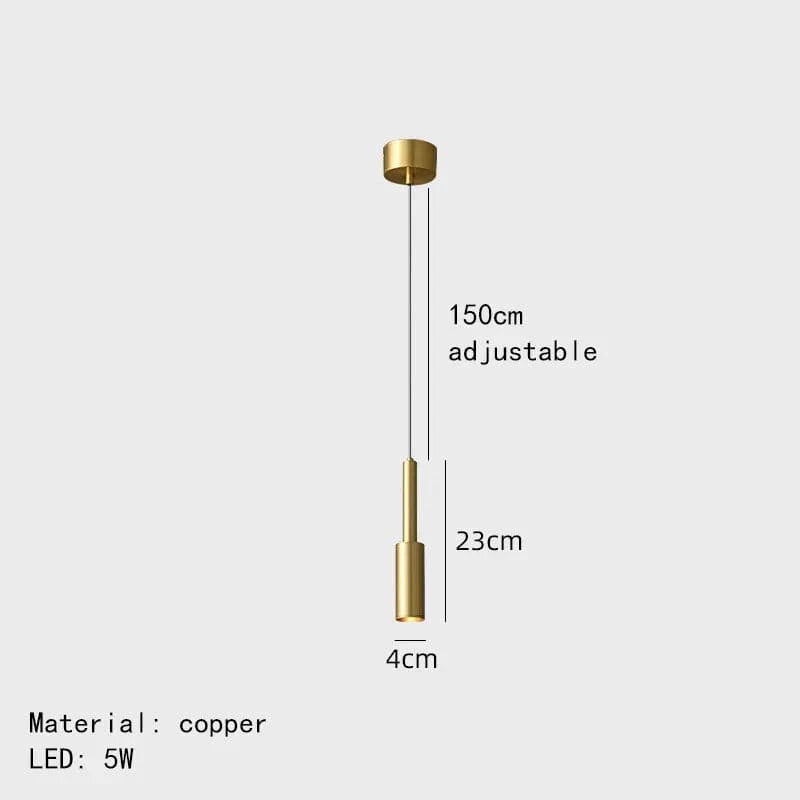 Lampe LED Suspendue en Laiton - Hauteur Réglable - Luminaires Suspendus | Marco Lucetti Or / 3000K