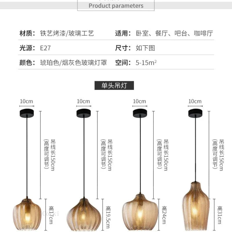Lampe LED suspendue en verre design moderne pour tous les espaces | Marco Lucetti