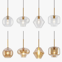 Suspension Design Nordique en Verre LED - Luminaire Décoratif d'Intérieur
