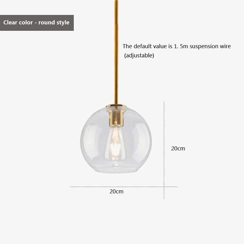 Suspension Design Nordique en Verre LED - Luminaire Décoratif d'Intérieur