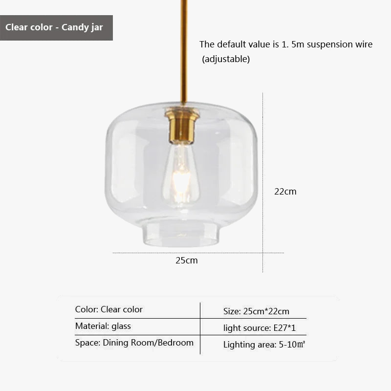 Suspension Design Nordique en Verre LED - Luminaire Décoratif d'Intérieur