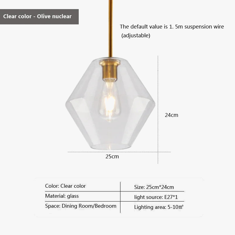 Suspension Design Nordique en Verre LED - Luminaire Décoratif d'Intérieur