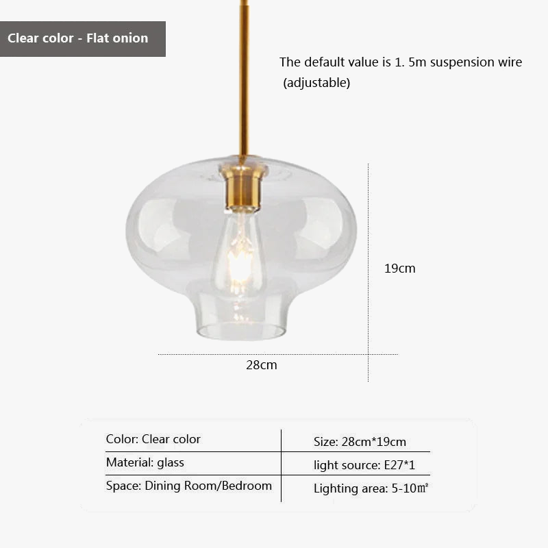 Suspension Design Nordique en Verre LED - Luminaire Décoratif d'Intérieur