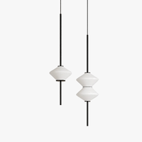 Lampe LED Suspendue en Verre Moderne avec Fil Métallique Ajustable | Marco Lucetti