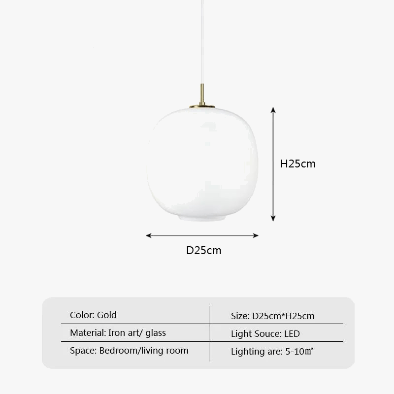 Lampe LED Suspendue en Verre Nordique en Fer - Décoration Intérieure | Marco Lucetti