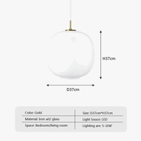 Lampe LED Suspendue en Verre Nordique en Fer - Décoration Intérieure | Marco Lucetti
