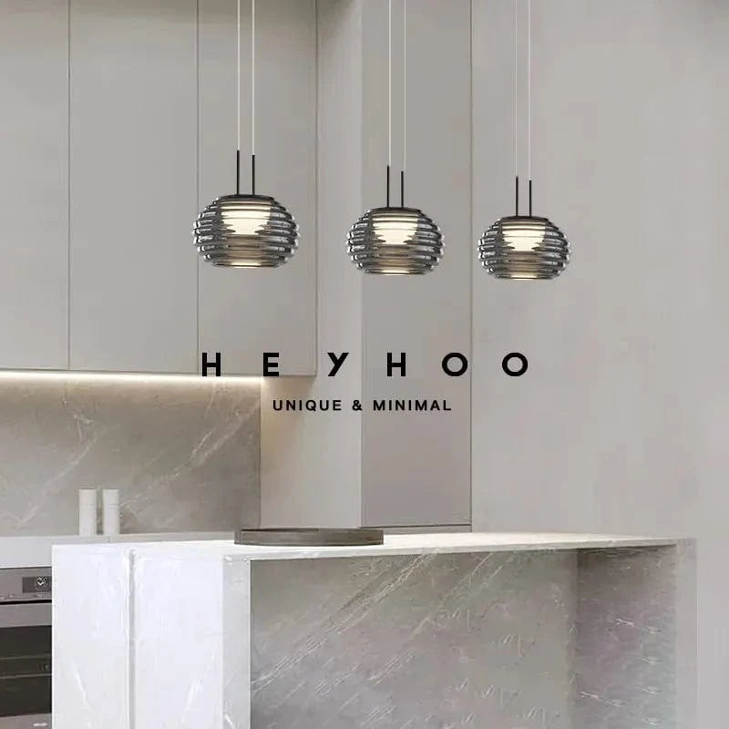 Lampe LED Suspendue Gris Fumé Moderne - 1/3 Têtes | Marco Lucetti