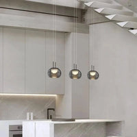 Lampe LED Suspendue Gris Fumé Moderne - 1/3 Têtes | Marco Lucetti