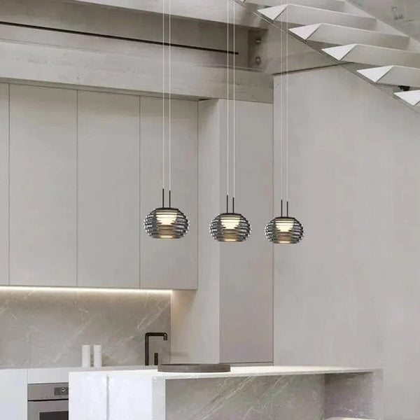 Lampe LED Suspendue Gris Fumé Moderne - 1/3 Têtes | Marco Lucetti