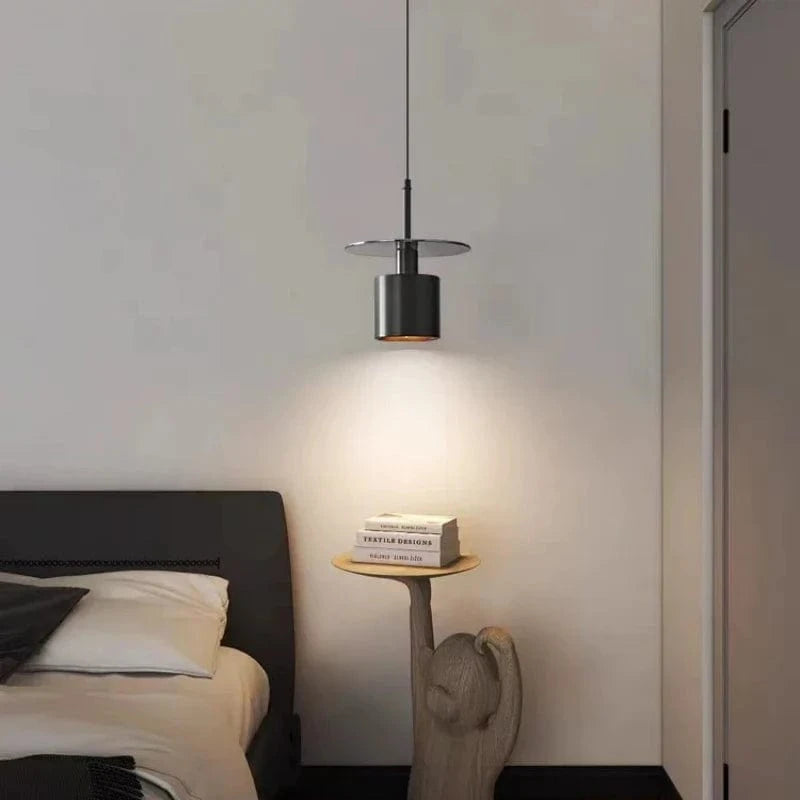 Lampe Led Suspendue Laiton Noir avec Cordon Cuivre Réglable. | Marco Lucetti