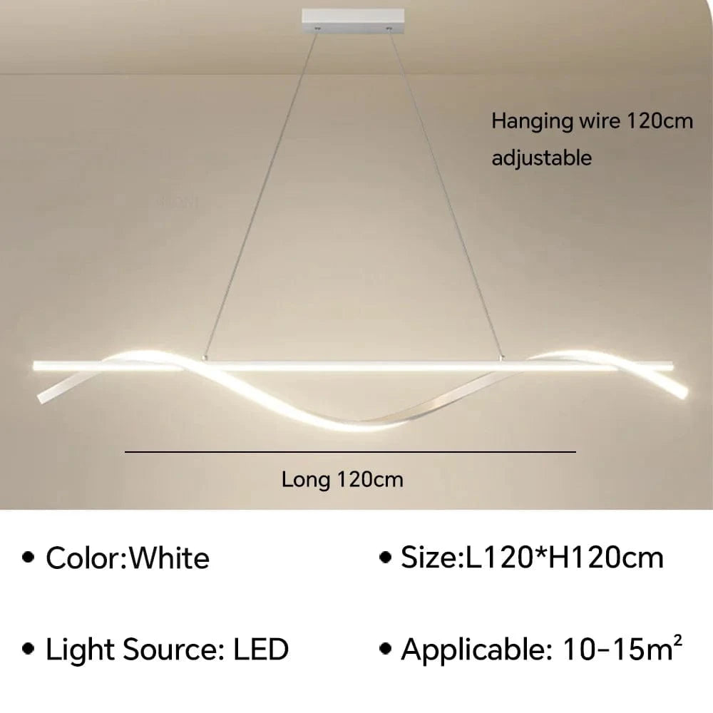 Lampe LED Suspendue Luxe - Design Moderne - Luminaire Décoratif Haut de Gamme - Idéal pour Hôtel | Marco Lucetti Blanc 120CM / Blanc froid (pas de RC)