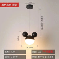 Lampe LED suspendue Mickey pour soin des yeux des enfants. | Marco Lucetti Noir