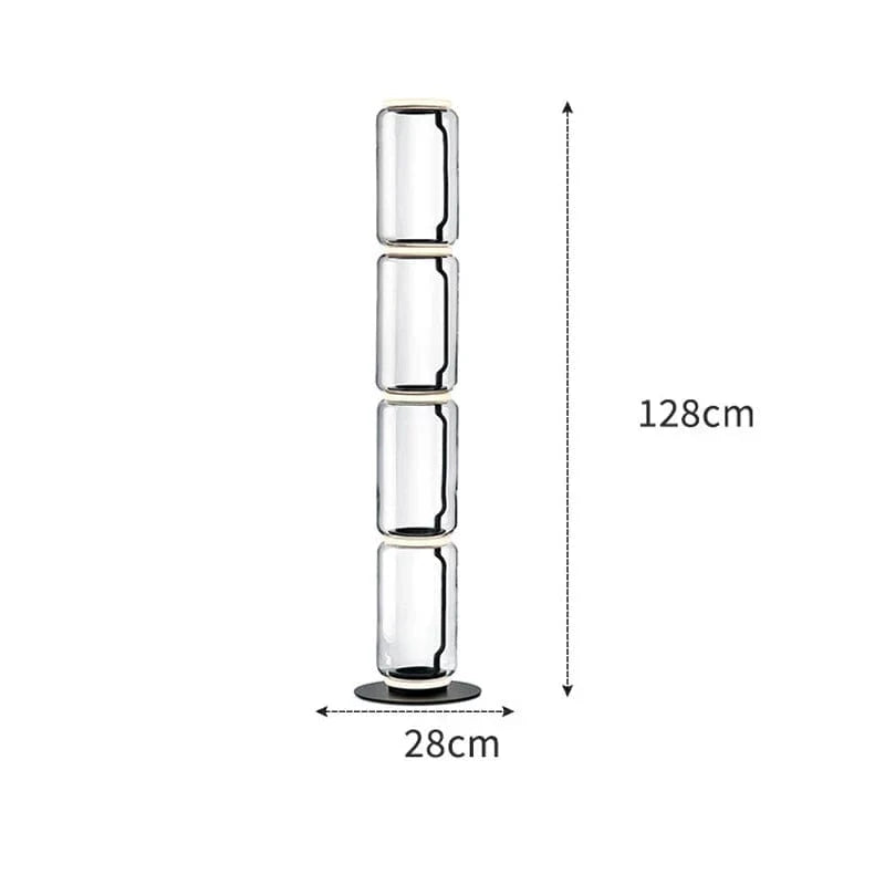 Lampe LED Suspendue Moderne en Verre | Marco Lucetti Lampadaire H / Blanc froid