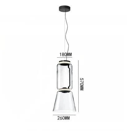 Lampe LED Suspendue Moderne en Verre | Marco Lucetti Lampe à suspension J / Blanc froid