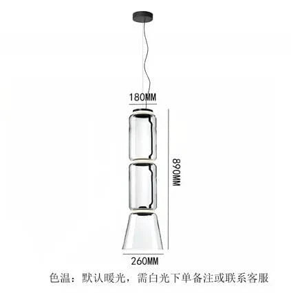 Lampe LED Suspendue Moderne en Verre | Marco Lucetti Lampe à suspension K / Blanc froid