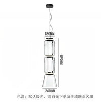 Lampe LED Suspendue Moderne en Verre | Marco Lucetti Lampe à suspension K / Blanc froid