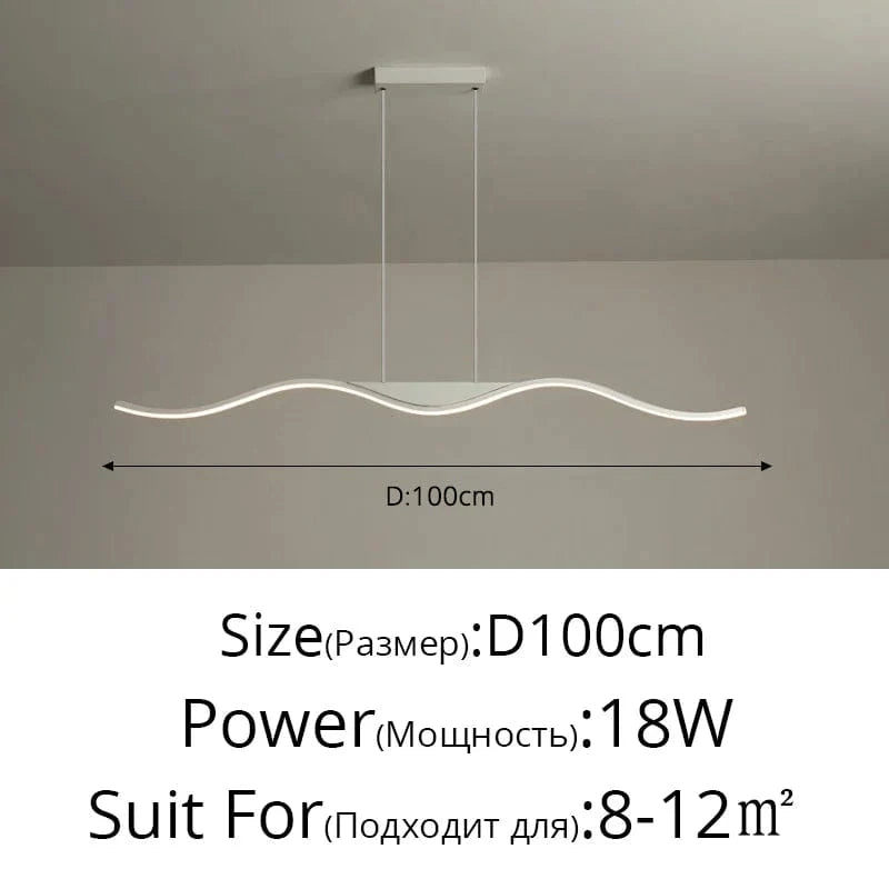 Lampe LED suspendue nordique : un luminaire décoratif idéal pour restaurants | Marco Lucetti Blanc 100cm / Blanc froid, pas de télécommande