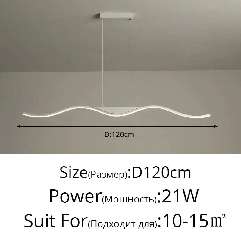 Lampe LED suspendue nordique : un luminaire décoratif idéal pour restaurants | Marco Lucetti Blanc 120cm / Luminosité variable