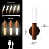Lampe LED USB Bois Rechargeable | Marco Lucetti 1 PCS / Foncé 3 couleurs / CN