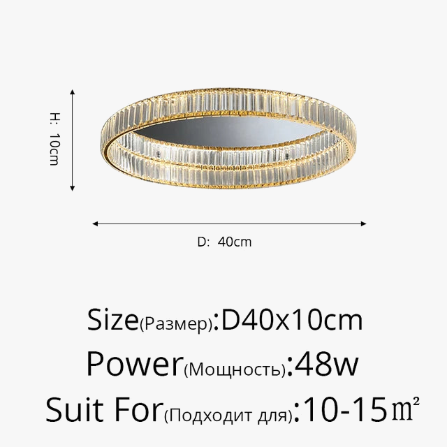Plafonnier LED doré de luxe