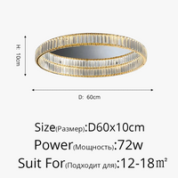 Plafonnier LED doré de luxe