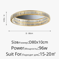 Plafonnier LED doré de luxe