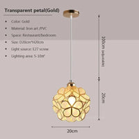 Lampe Macaron Pétale LED Moderne pour Salle à Manger et Balcon | Marco Lucetti PL852 B Or Clair / Blanc froid