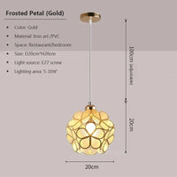Lampe Macaron Pétale LED Moderne pour Salle à Manger et Balcon | Marco Lucetti PL852 B Or Givré / Blanc froid