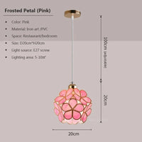 Lampe Macaron Pétale LED Moderne pour Salle à Manger et Balcon | Marco Lucetti PL852 B Rose Givré / Blanc froid