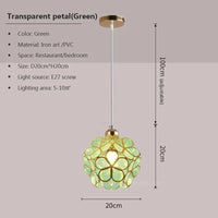 Lampe Macaron Pétale LED Moderne pour Salle à Manger et Balcon | Marco Lucetti PL852 B Vert Clair / Blanc froid