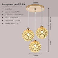 Lampe Macaron Pétale LED Moderne pour Salle à Manger et Balcon | Marco Lucetti PL852 C Or Clair / Blanc froid
