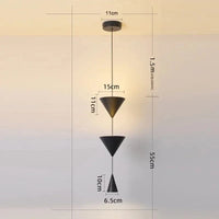 Lampe minimaliste noir-blanc pour suspension moderne dans votre restaurant, maison, salon, salle à manger, bar ou comptoir. | Marco Lucetti Noir / Lumière froide