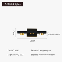 Applique murale LED dorée moderne