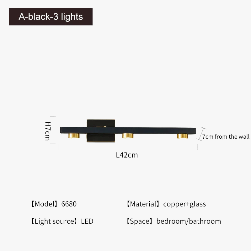 Applique murale LED dorée moderne