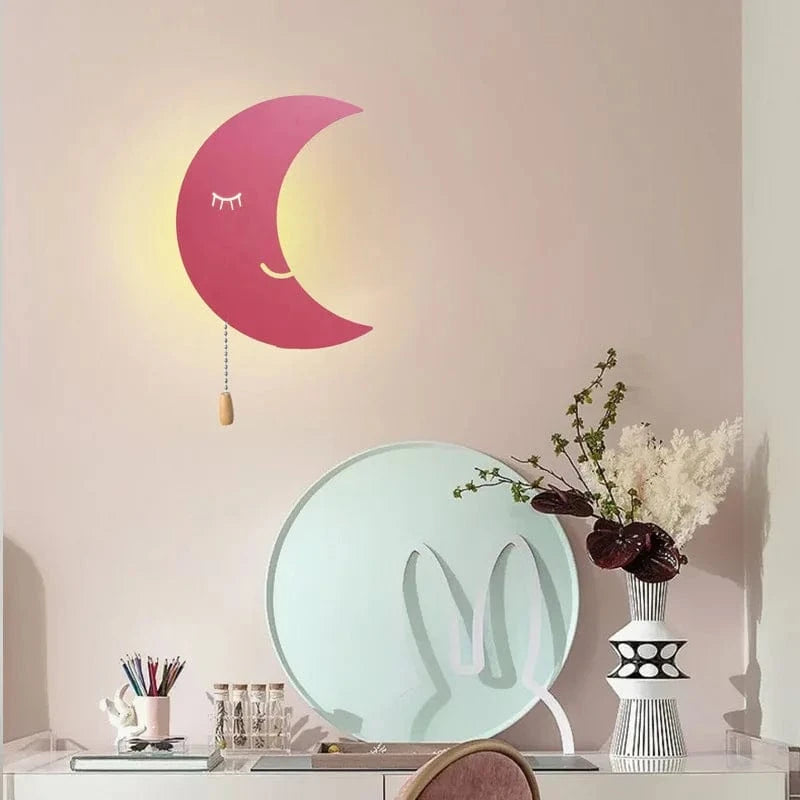 Lampe Murale de Lune Rechargeable Mobile Moderne - Wandleuchte Applique Murale Wandlamp Kinkiet Lumières | Marco Lucetti Rose-C28.5 22 5CM / Lumière chaude