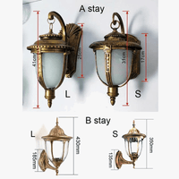 Lampe murale extérieure en bronze européen pour balcon et jardin | Marco Lucetti