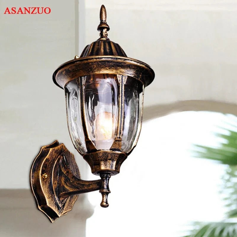 Lampe murale extérieure en bronze européen pour balcon et jardin | Marco Lucetti