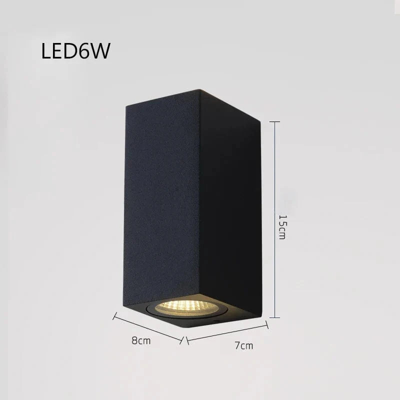 Lampe murale extérieure étanche pour porche moderne et balcon, IP54 | Marco Lucetti A-grand 6W