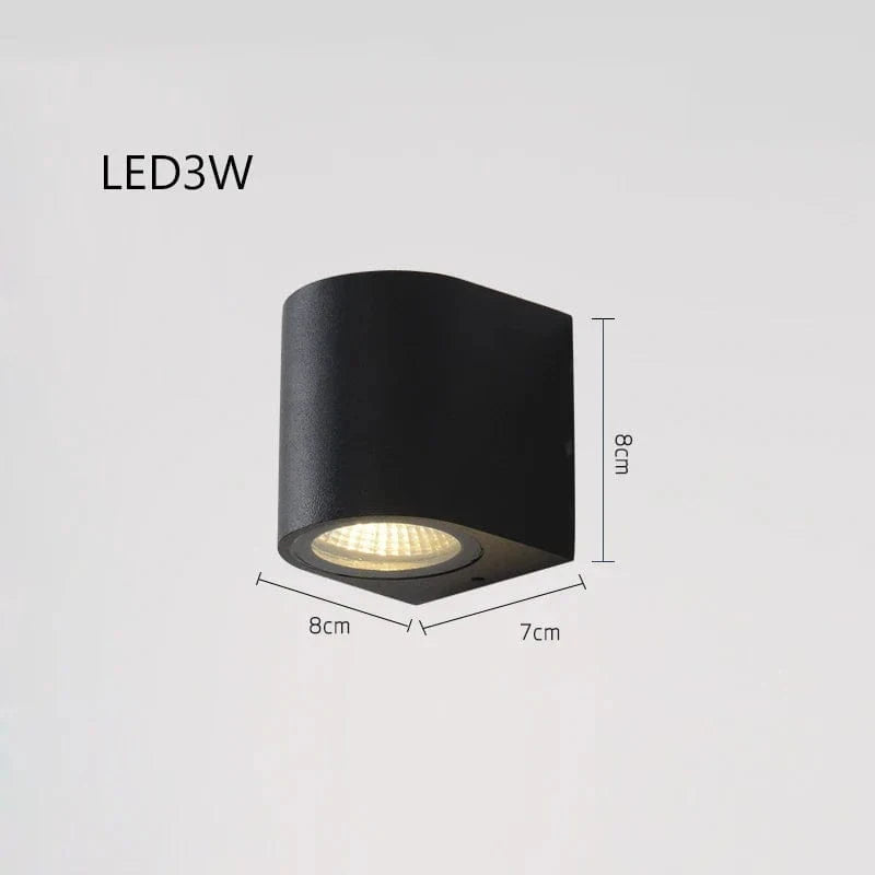 Lampe murale extérieure étanche pour porche moderne et balcon, IP54 | Marco Lucetti Trompette Si 3W
