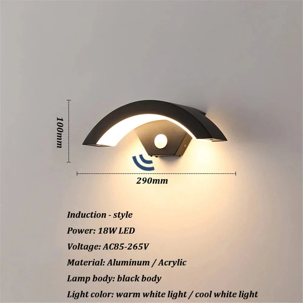 Lampe murale extérieure moderne à Induction du corps humain | Marco Lucetti Blanc chaud / Style de sens / 18W